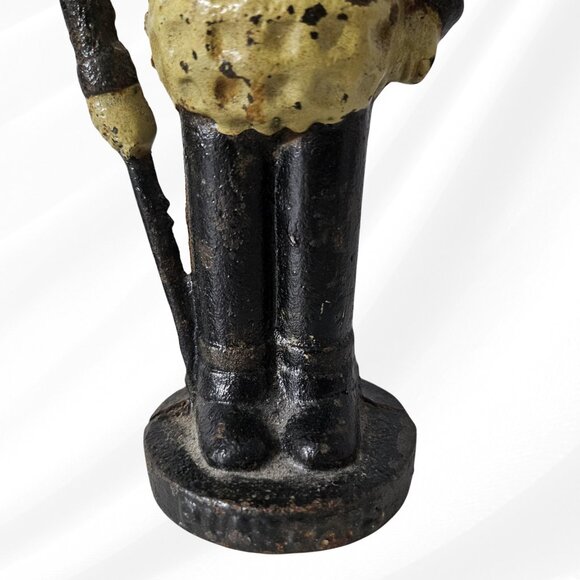 Lot of 2 Vintage Cast Iron Mr Peanut Banks 5.5 and 7.5 Tall Heavy - Picture 3 of 12